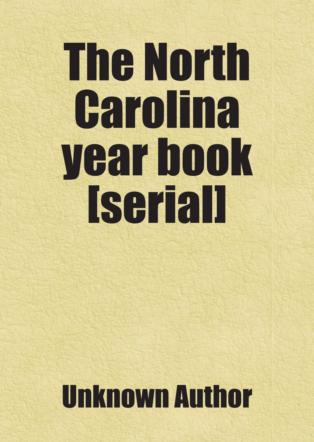 The North Carolina year book Books