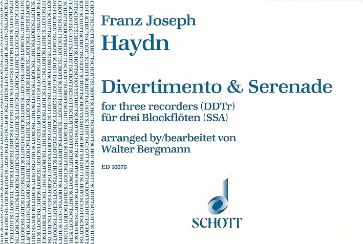 Divertimento und Serenade: 3 Blockflöten (SSA). Spielpartitur. Sheet Music