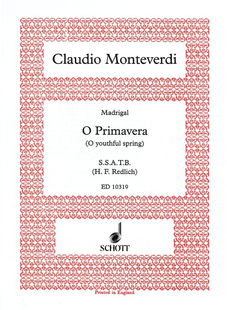 Madrigale: O primavera. gemischter Chor (SSATB). Chorpartitur. Sheet Music