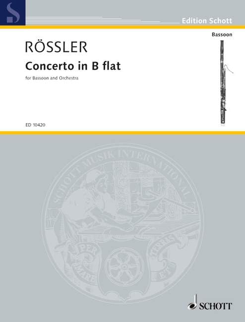 Concerto B-Dur: Murray C74. Fagott und Orchester. Klavierauszug mit Solostimme. (Edition Schott) Sheet Music