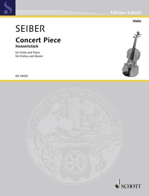 Concert Piece: Violine und Klavier.: violin and piano. (Edition Schott) Sheet Music