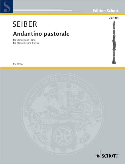 Andantino pastorale: Klarinette und Klavier. (Edition Schott) Sheet Music
