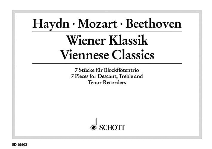 Viennese Classics: 7 Stücke von Haydn, Mozart und Beethoven. 3 Blockflöten (SAT/SSA/SST/SSS/SSA). Sheet Music