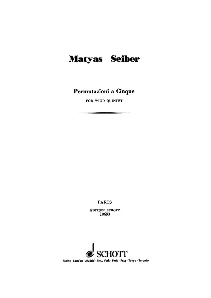 Permutazioni a Cinque: Bläserquintett. Stimmensatz. Sheet Music