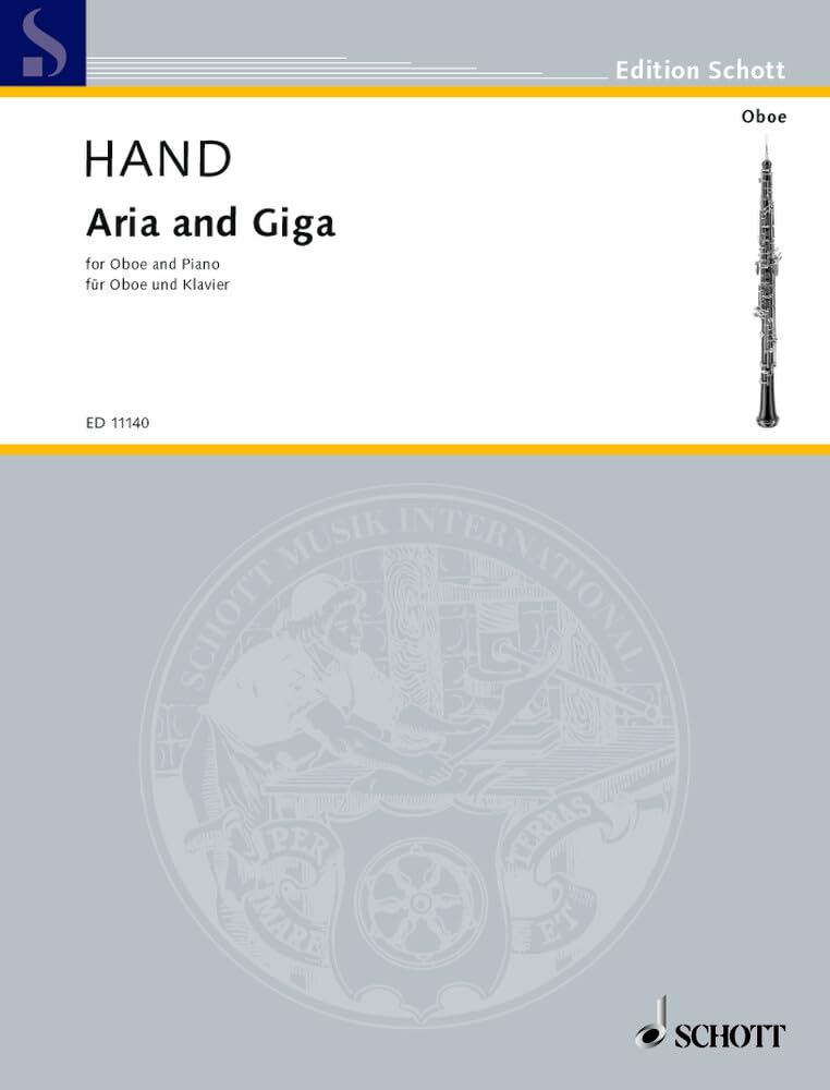 Aria and Giga: Oboe und Klavier. (Edition Schott) Sheet Music