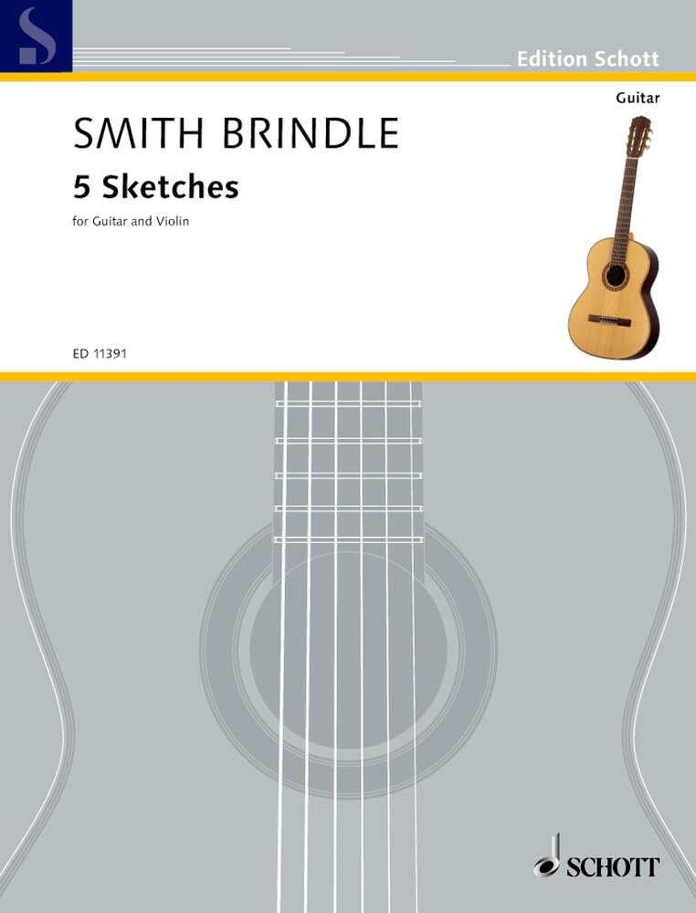 5 Sketches: Gitarre und Violine. Spielpartitur. (Edition Schott) Sheet Music