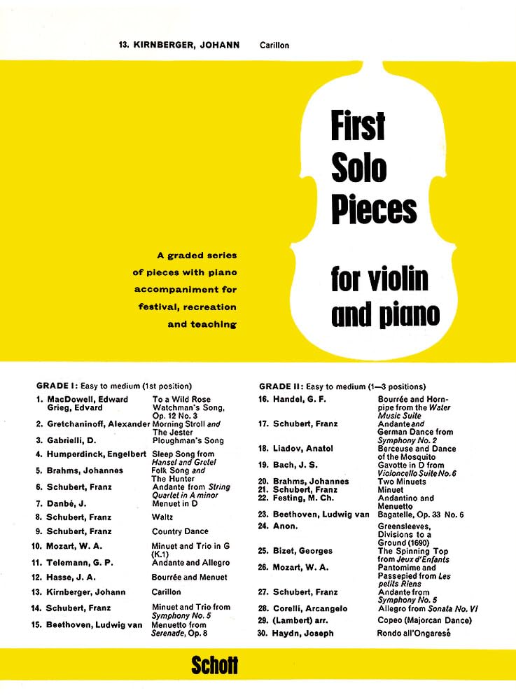 Carillon: violin and piano. book