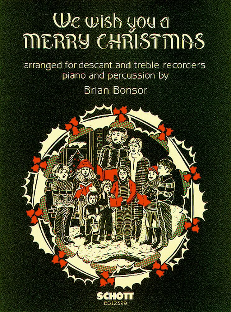 We wish you a Merry Christmas: Sopran- und Alt-Blockflöte, Schlagzeug und Klavier. Stimmensatz. Arts & Music