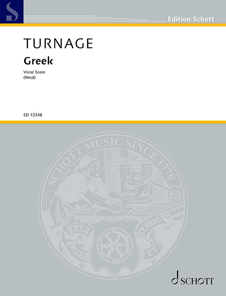 Greek: Oper in 2 Akten. Klavierauszug. Sheet Music