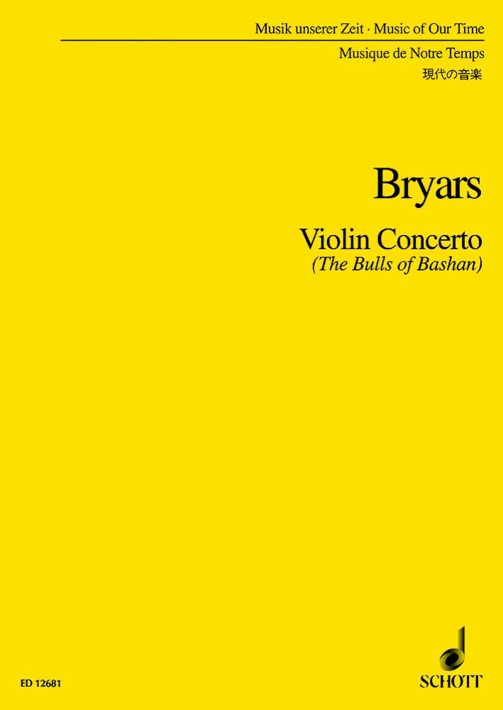 Violin Concerto: The Bulls of Bashan. Violine und Streicher. Studienpartitur. (Musik unserer Zeit) Sheet Music