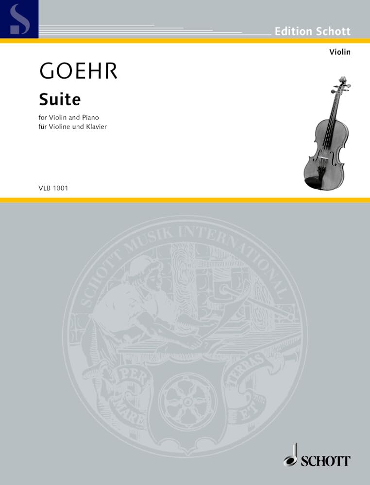 Suite: op. 70. Violine und Klavier. (Edition Schott) Sheet Music