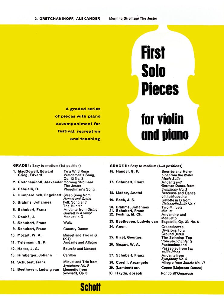 Morning Stroll & The Jester: Violine und Klavier. (First Solo Pieces) Arts & Music