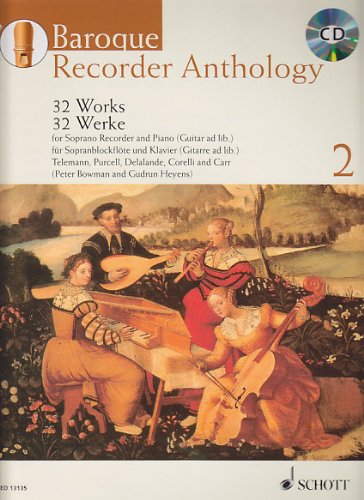 Baroque Recorder Anthology Volume 2 +CD (32 pièces) --- Flûte à bec soprano / Piano (ou Guitare) Sheet Music