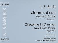 Chaconne d-Moll: aus der 2. Partita für Violine. Orgel. (Simrock Original Edition) Sheet Music