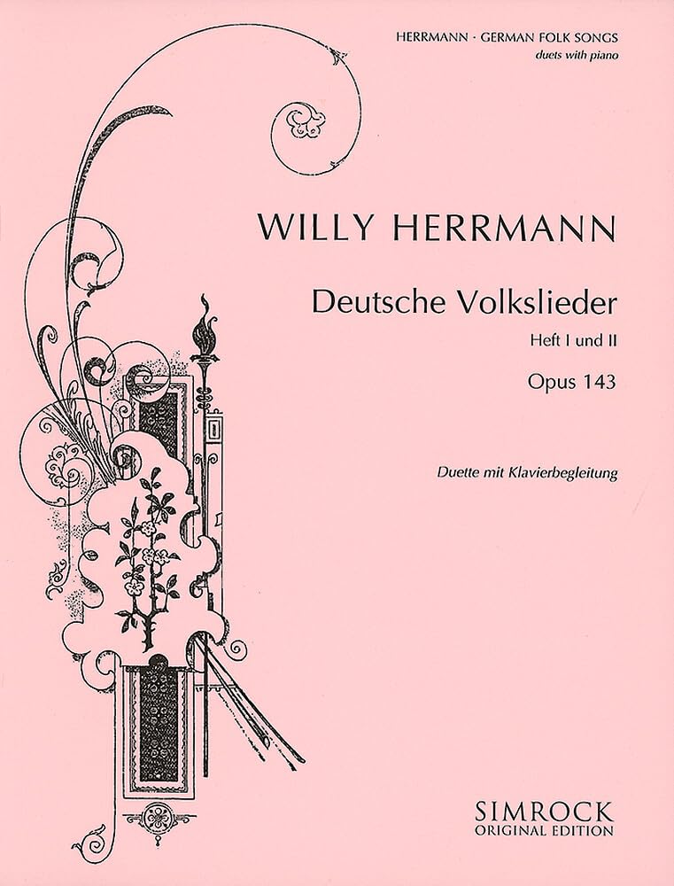 Deutsche Volkslieder: Duette. Band 2. op. 143. Sopran, Alt (Bariton) und Klavier. Sheet Music