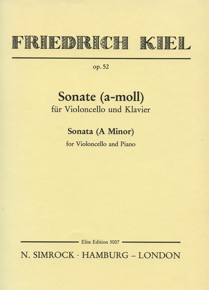 Sonate a-Moll: op. 52. Violoncello und Klavier. Sheet Music