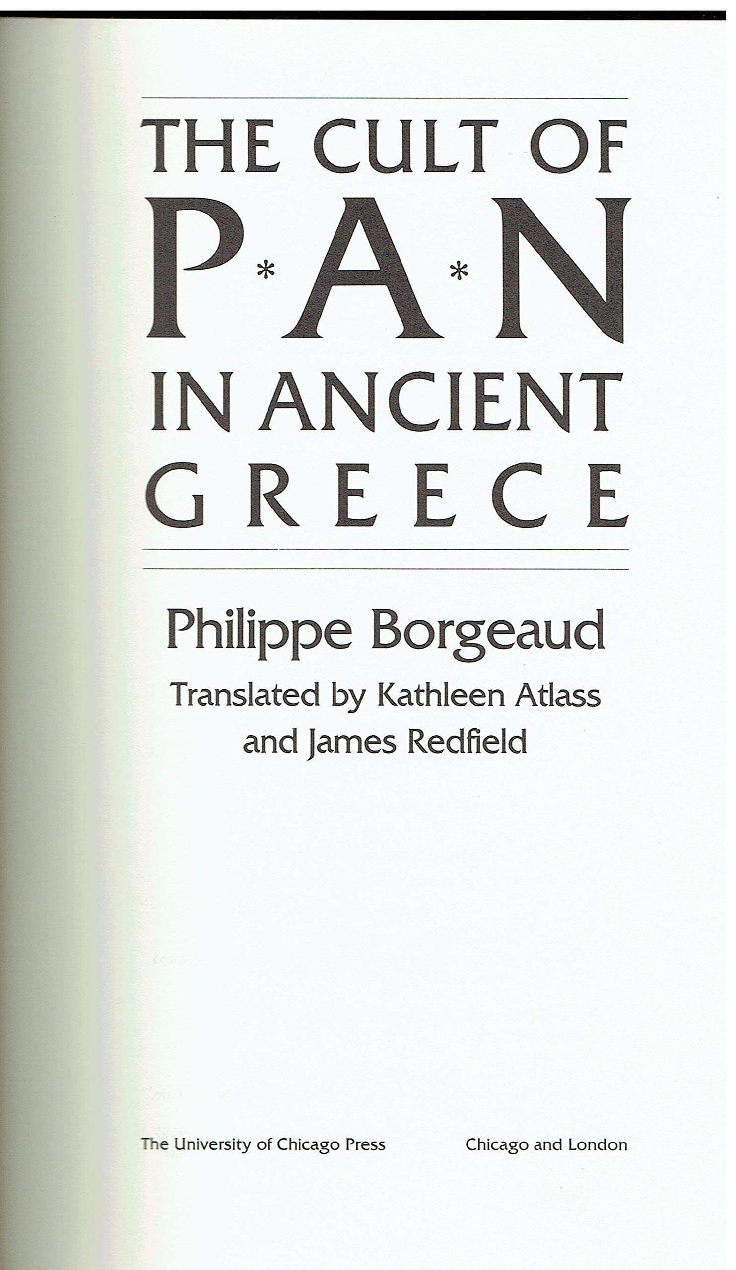 The Cult of Pan in Ancient Greece book