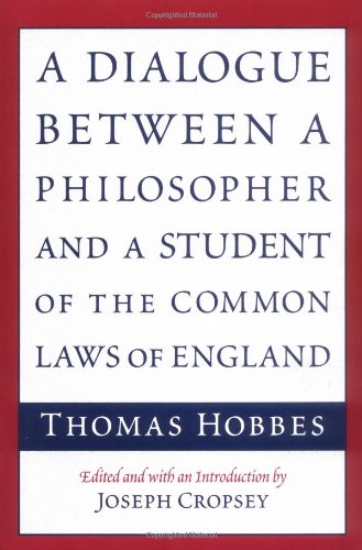A Dialogue Between a Philosopher and a Student of the Common Laws of England book