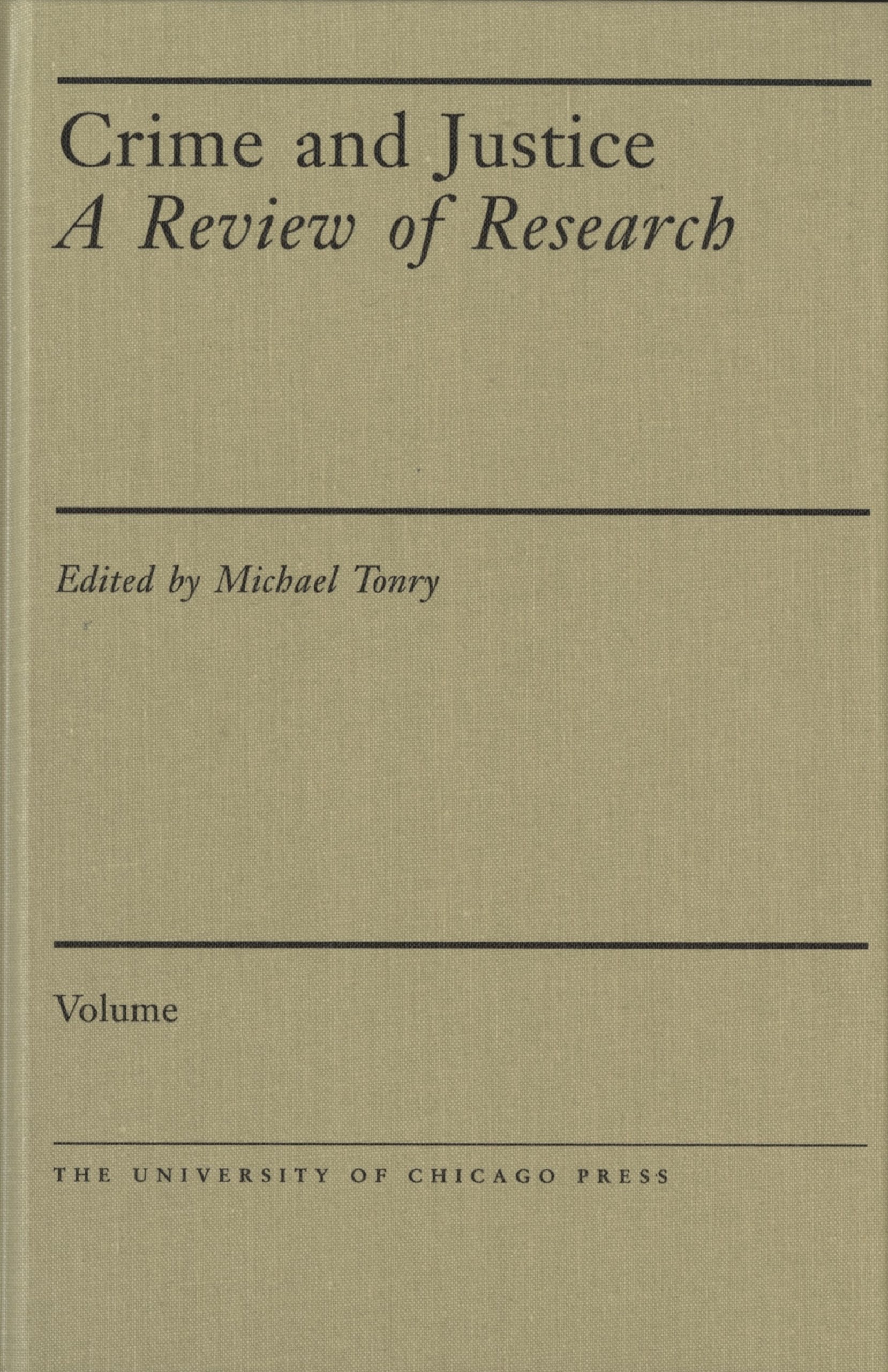 Crime and Justice, Volume 24, Volume 24: Youth Violence Law