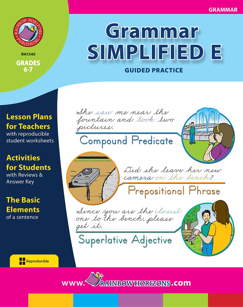 Grammar Simplified E: Guided Practice Gr. 6-7 - Rainbow Horizons Publishing Books
