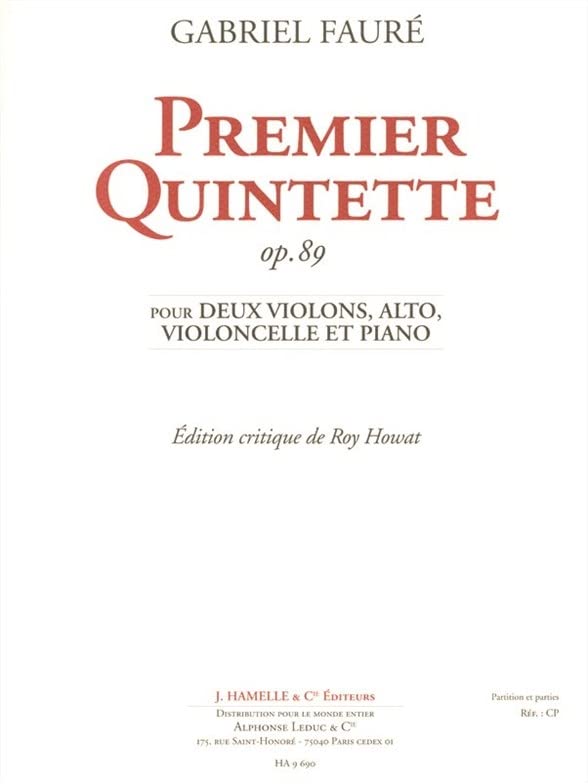 Premier quintette op 89 pour 2 violons, alto, violoncelle et piano (ed. critique) book