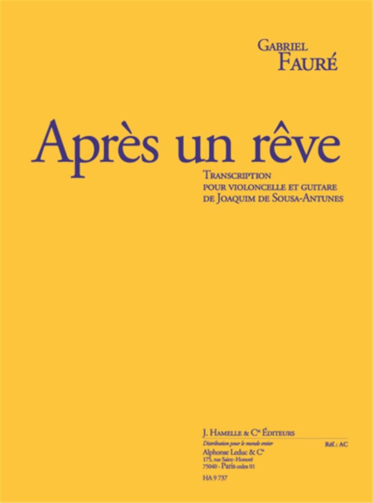 Faure: apres un reve transcription pour violoncelle et guitare book