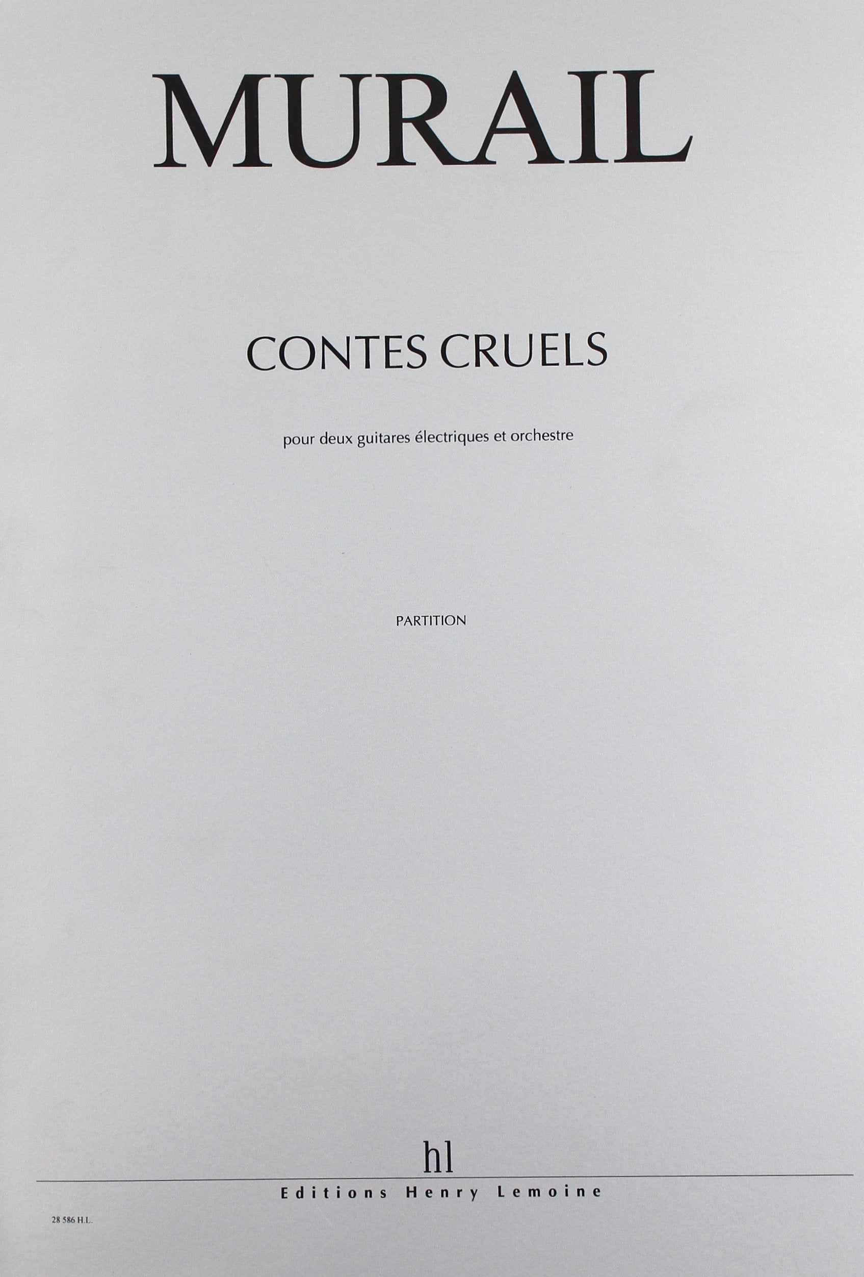 Contes cruels --- 2 guitares electriques et orchestre book
