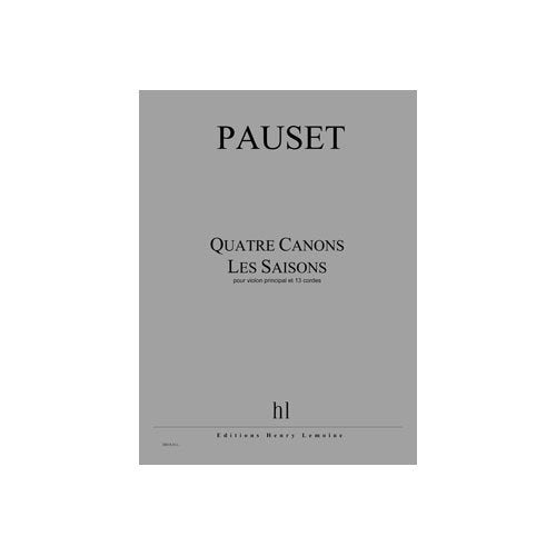 Canons (4) - les saisons --- violon principal et 13 cordes book