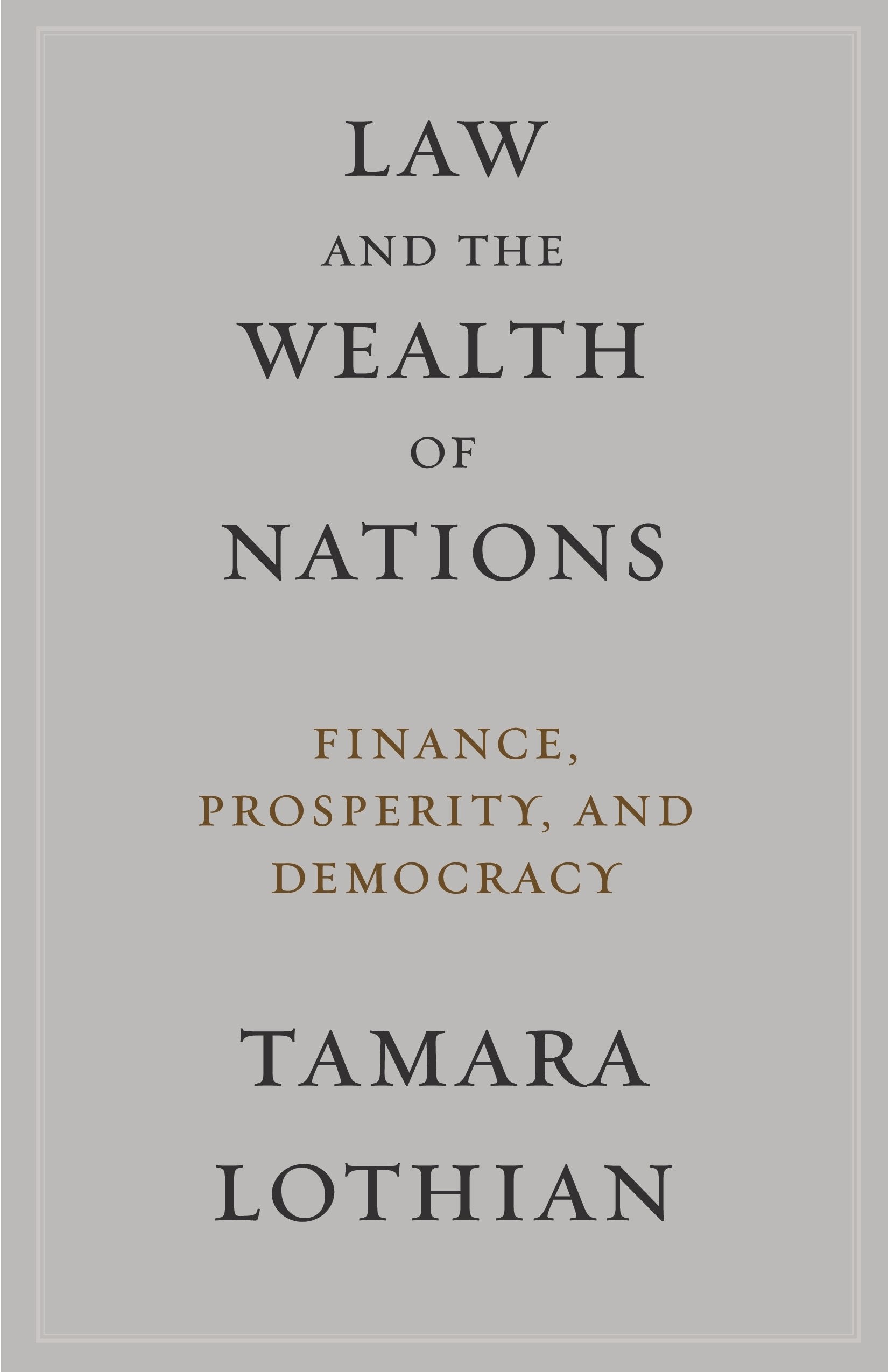 Law and the Wealth of Nations book