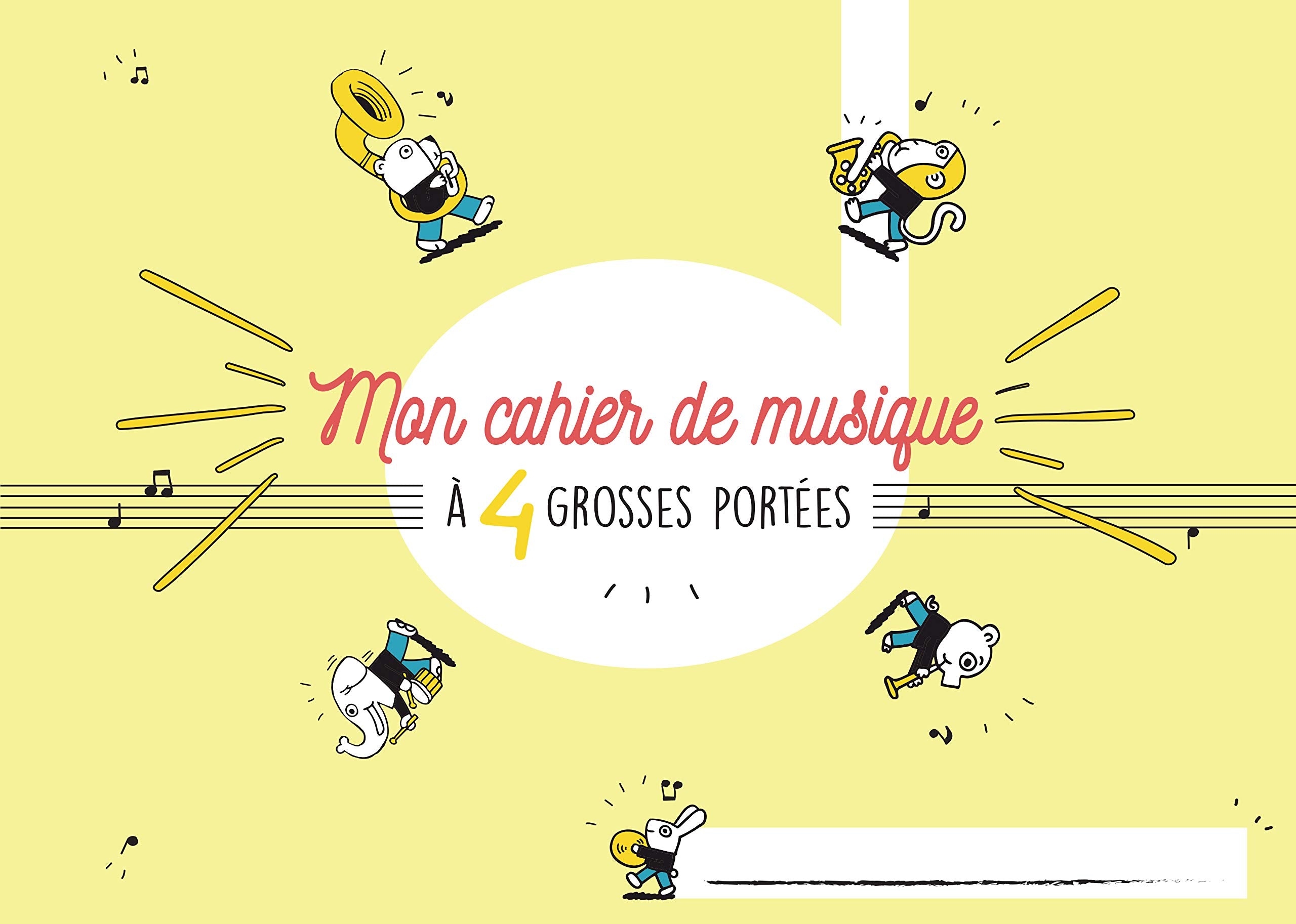 Cahier de musique pour enfant 4 grosses portees book