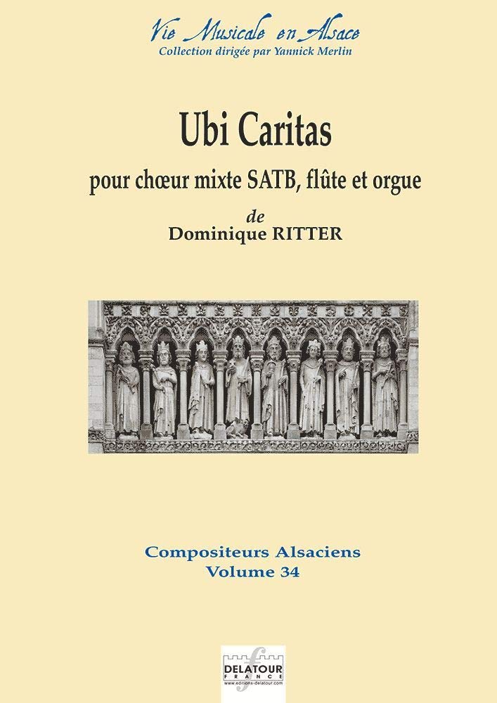 Ubi caritas pour choeur mixte, flute et orgue book