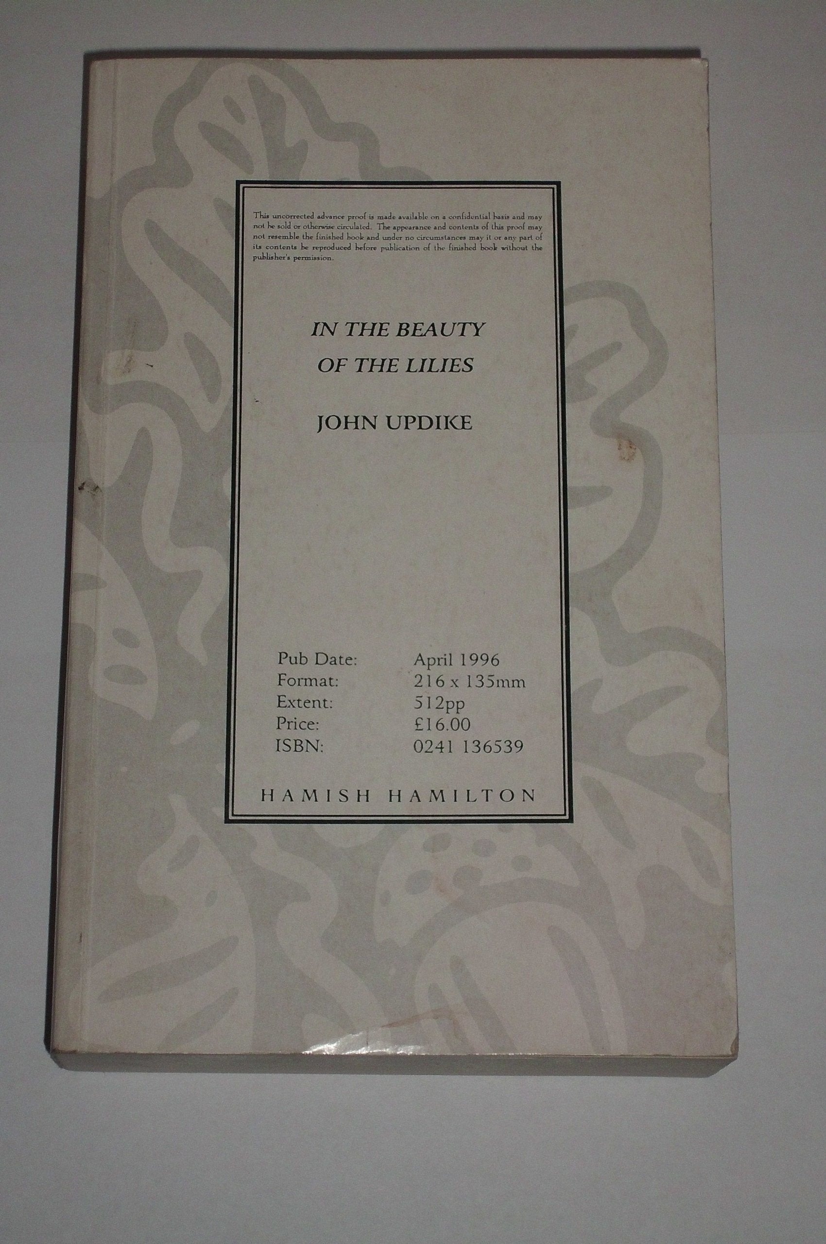 In the Beauty of the Lilies Contemporary literature