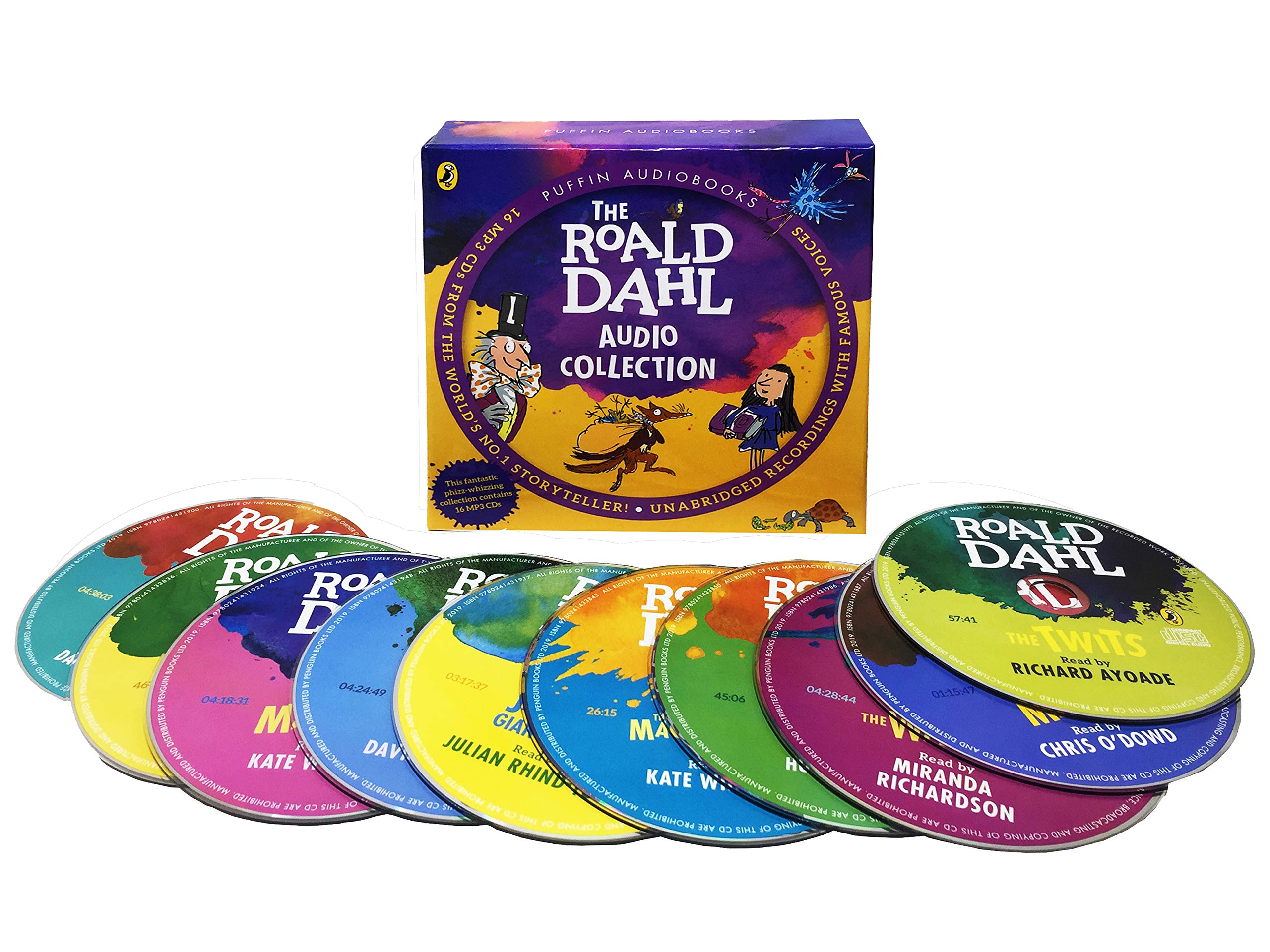Roald Dahl Phizz-Whizzing 16 Audio book MP3 CD Children Collection Box Set Books