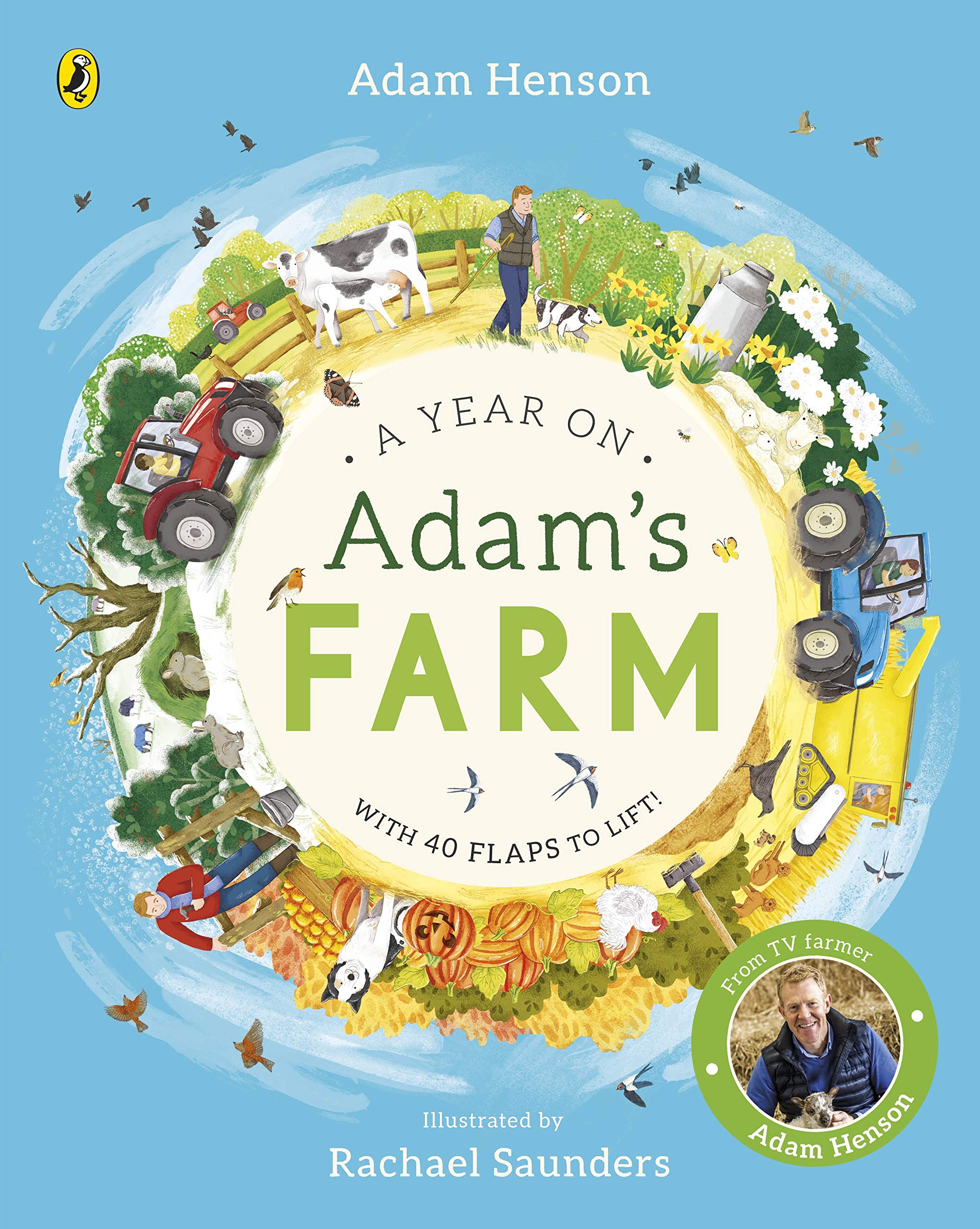 A Year on Adam's Farm: An interactive, lift-the-flap board book for children Parents & Children