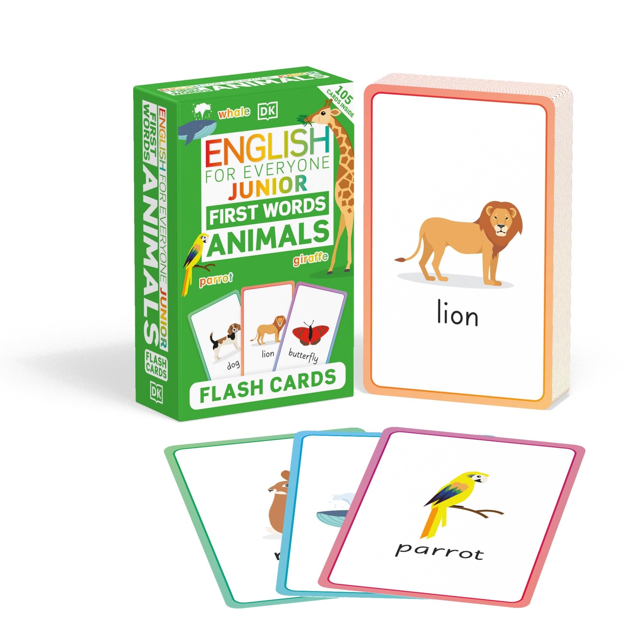 English for Everyone Junior First Words Animals Flash Cards (DK English for Everyone Junior) Non-fiction