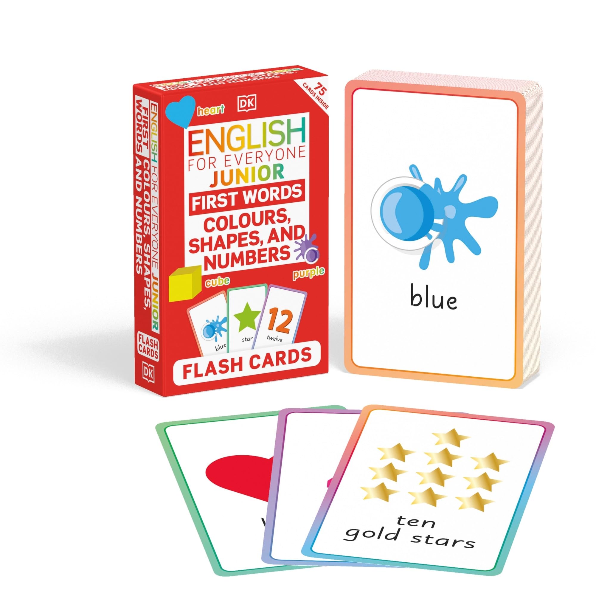 English for Everyone Junior First Words Colours, Shapes, and Numbers Flash Cards (DK English for Everyone Junior) Non-fiction