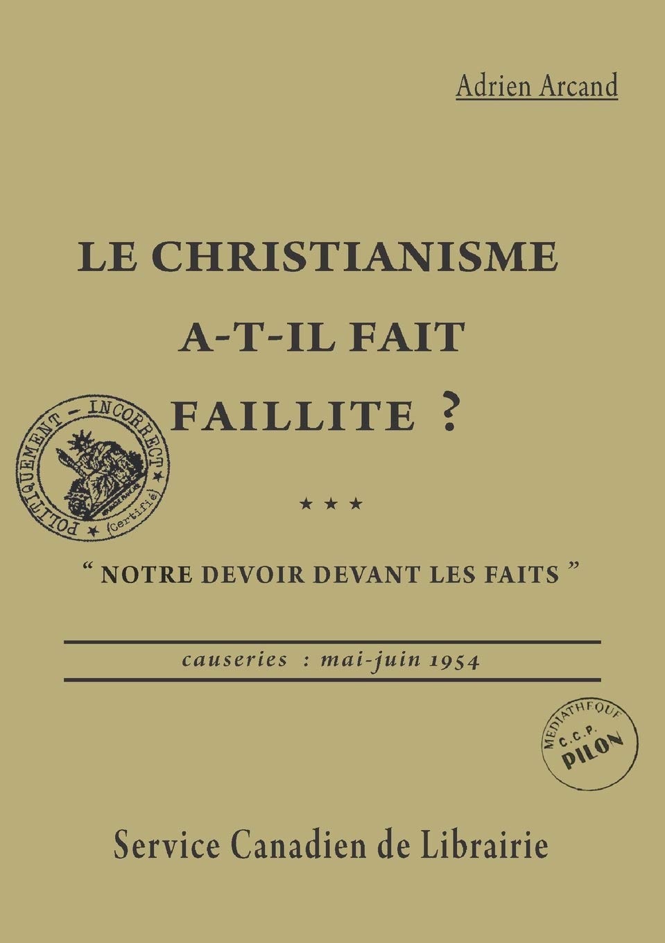 Le Christianisme A-T-Il Fait Faillite ? Social Sciences