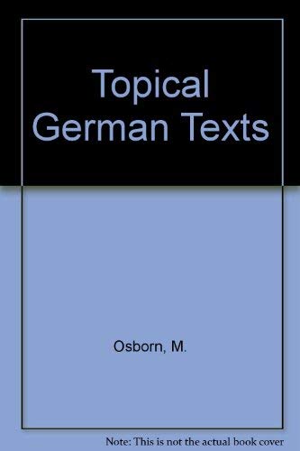 Topical German Texts book