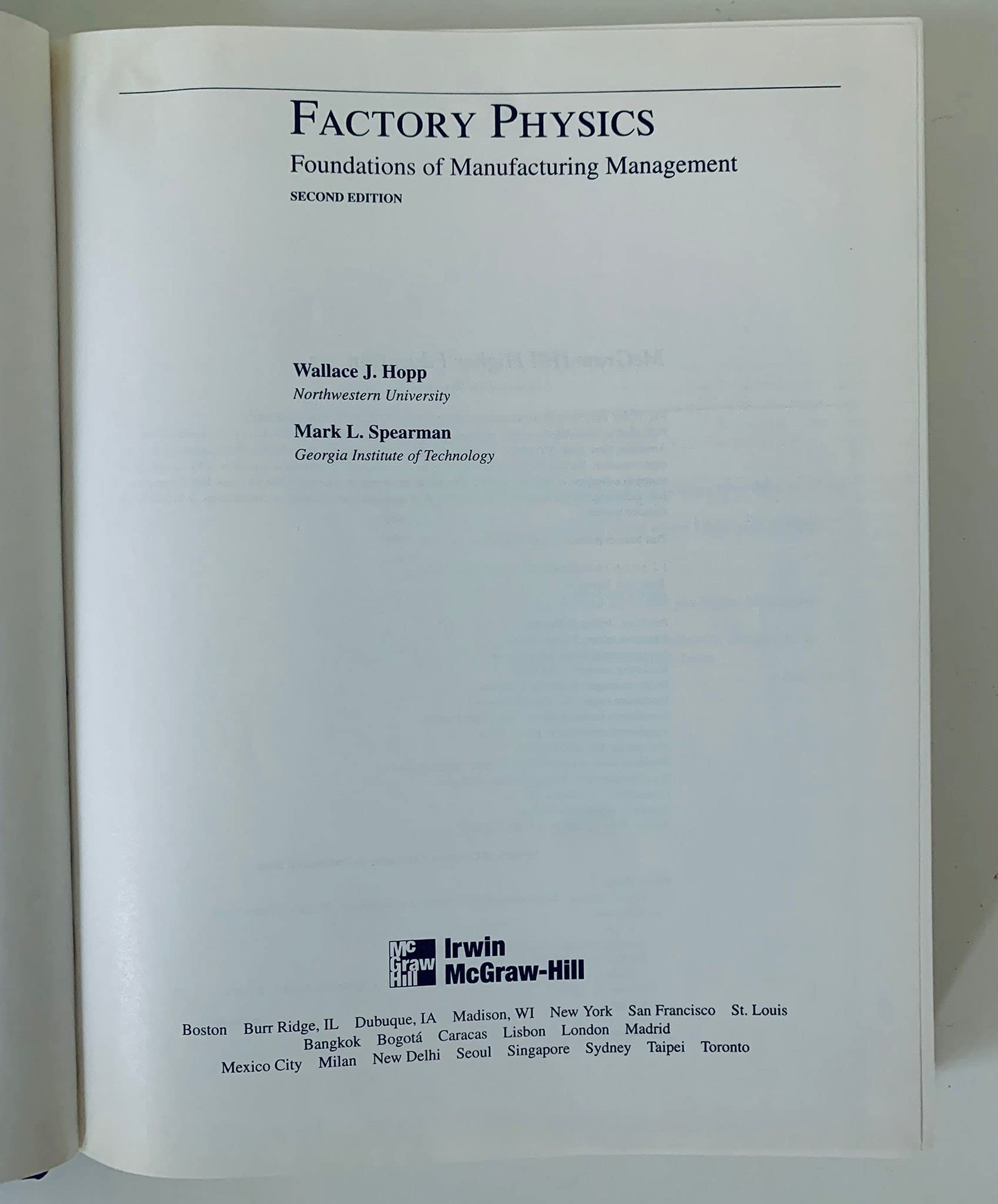 Factory Physics: Foundations of Manufacturing Management Business, Finance & Career