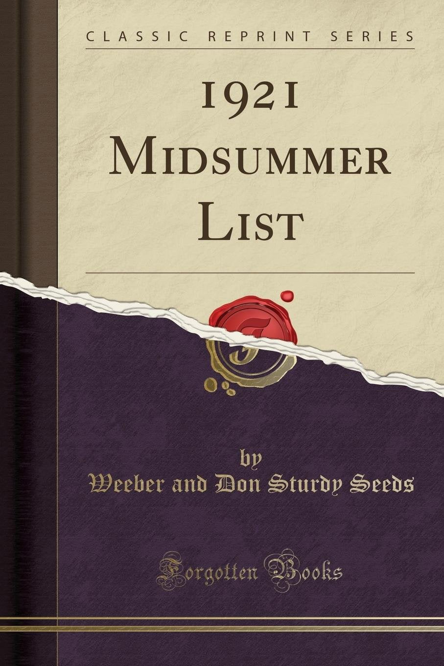 1921 Midsummer List (Classic Reprint) Garden & Plants
