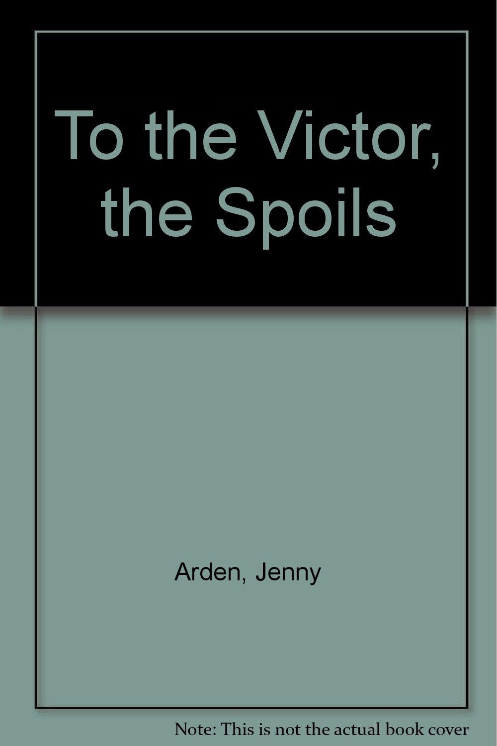 To The Victor, The Spoils Contemporary literature