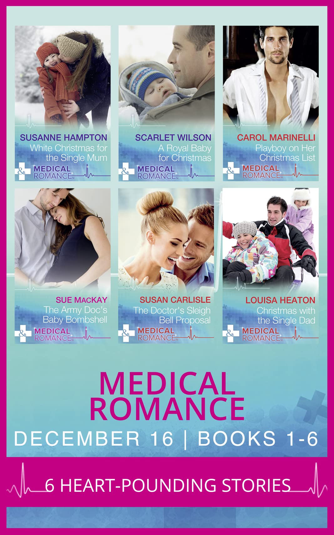 Medical Romance December 2016 Books 1-6: White Christmas for the Single Mum / A Royal Baby for Christmas / Playboy on Her Christmas List / The Army ... Bell Proposal / Christmas with the Single Dad Contemporary literature Books