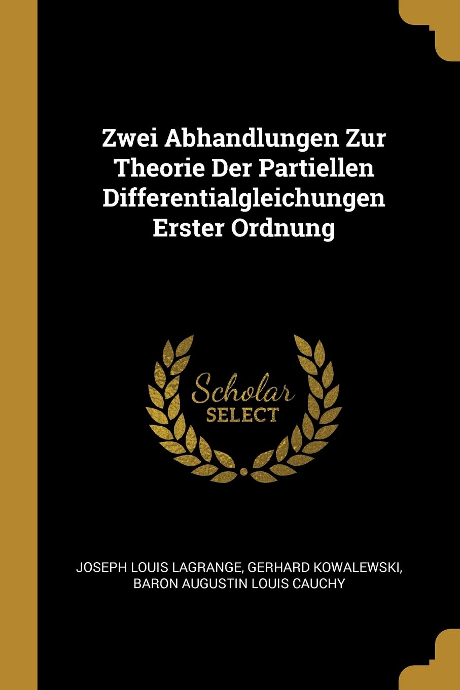 Zwei Abhandlungen Zur Theorie Der Partiellen Differentialgleichungen Erster Ordnung Mathematics