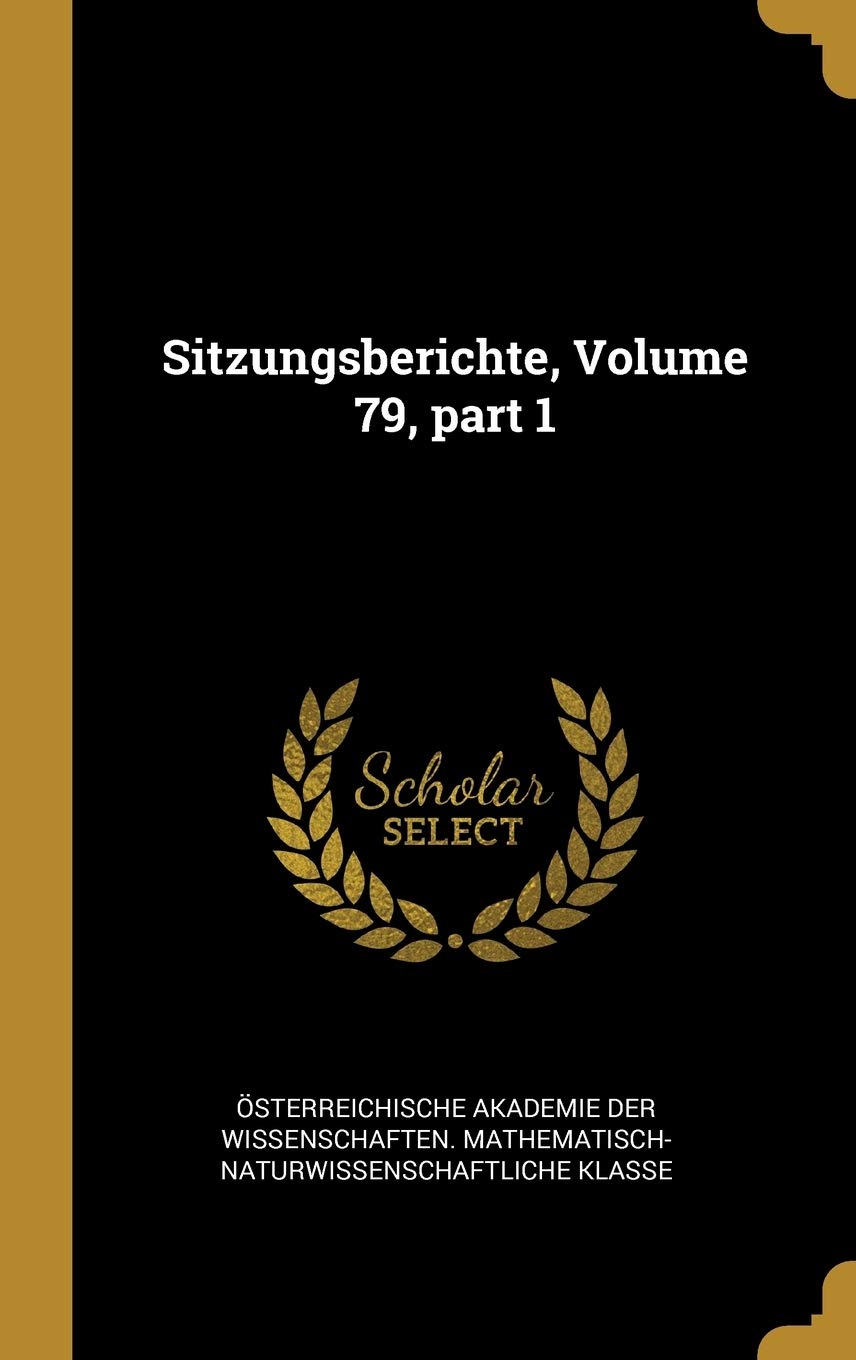 Sitzungsberichte, Volume 79, part 1 Reference Books