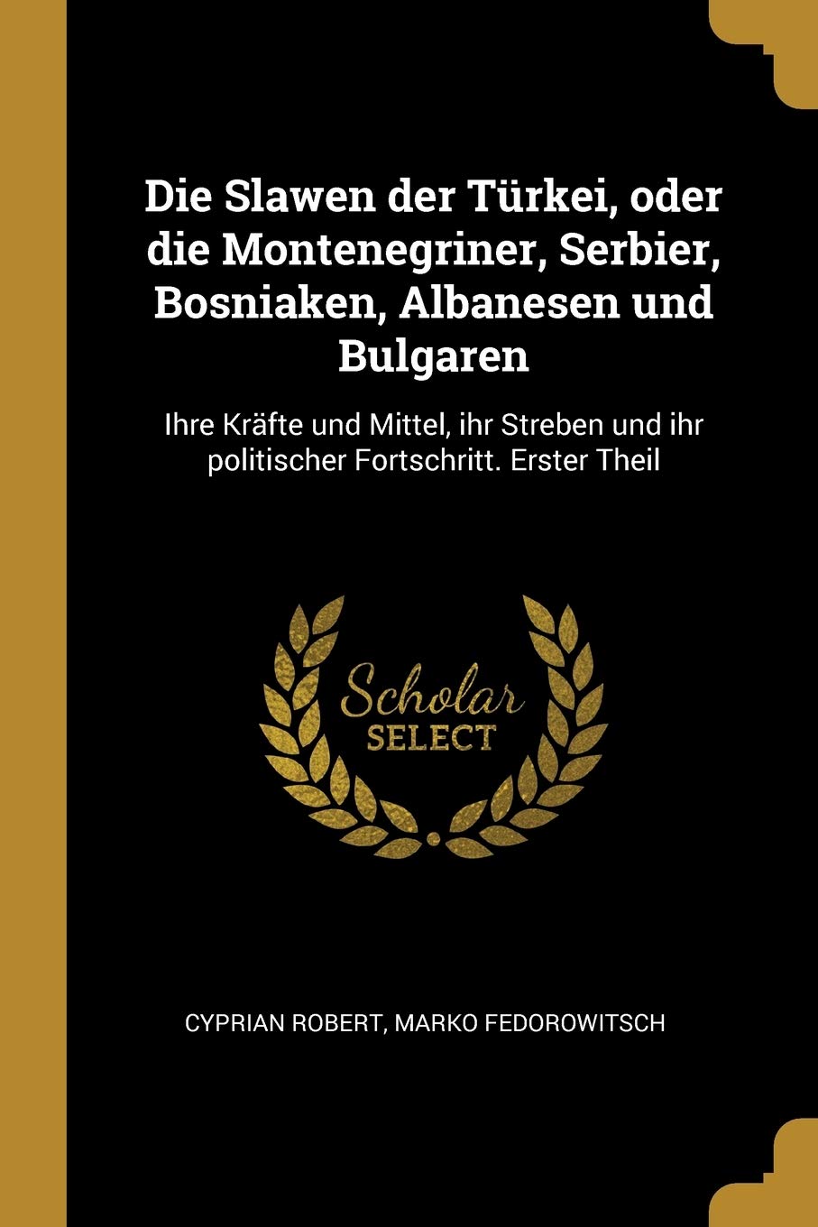 Die Slawen der Türkei, oder die Montenegriner, Serbier, Bosniaken, Albanesen und Bulgaren: Ihre Kräfte und Mittel, ihr Streben und ihr politischer Fortschritt. Erster Theil Politics & History