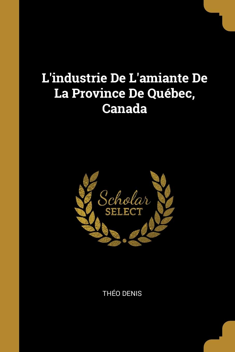L'industrie De L'amiante De La Province De Québec, Canada book