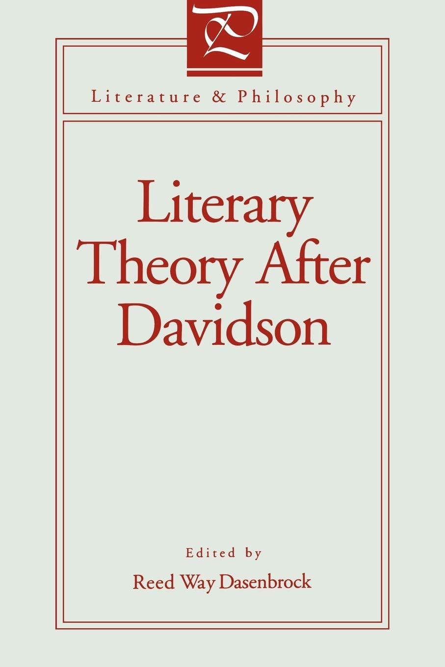 Literary Theory After Davidson Philosophy