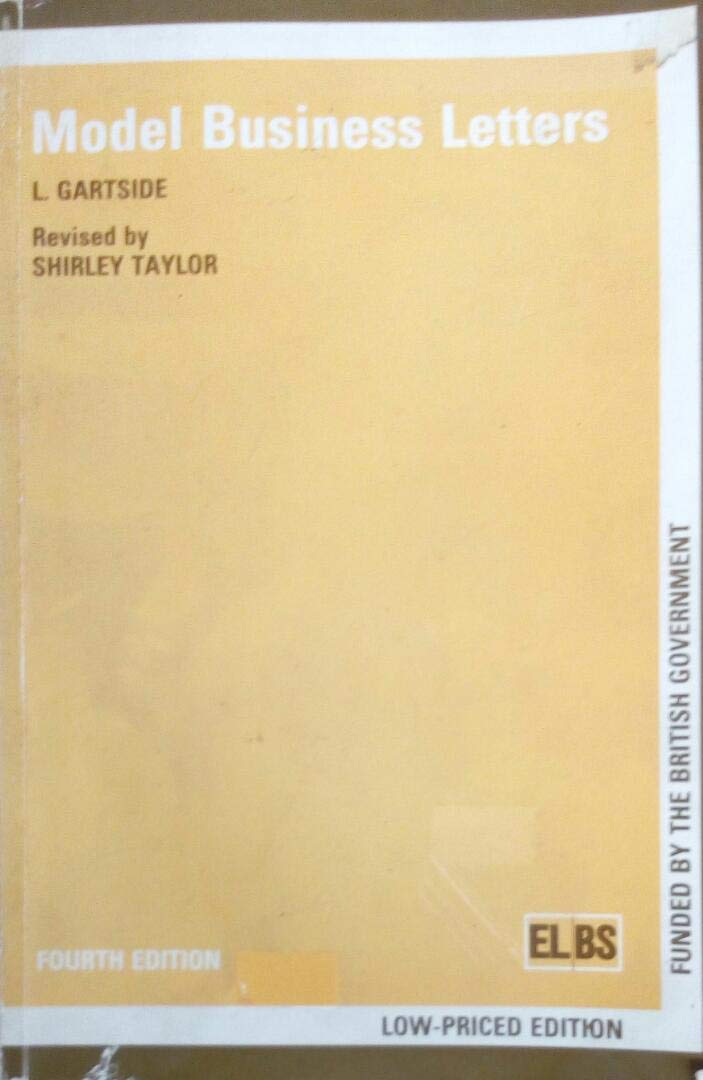 Model Business Letters (ELBS) book