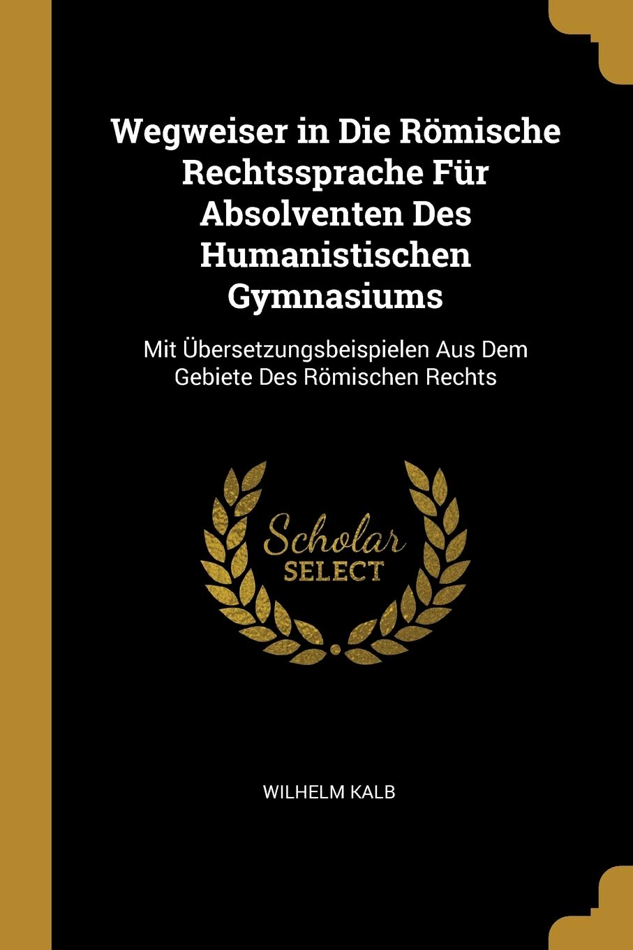 Wegweiser in Die Römische Rechtssprache Für Absolventen Des Humanistischen Gymnasiums: Mit Übersetzungsbeispielen Aus Dem Gebiete Des Römischen Rechts Foreign Languages ​​& Dictionaries