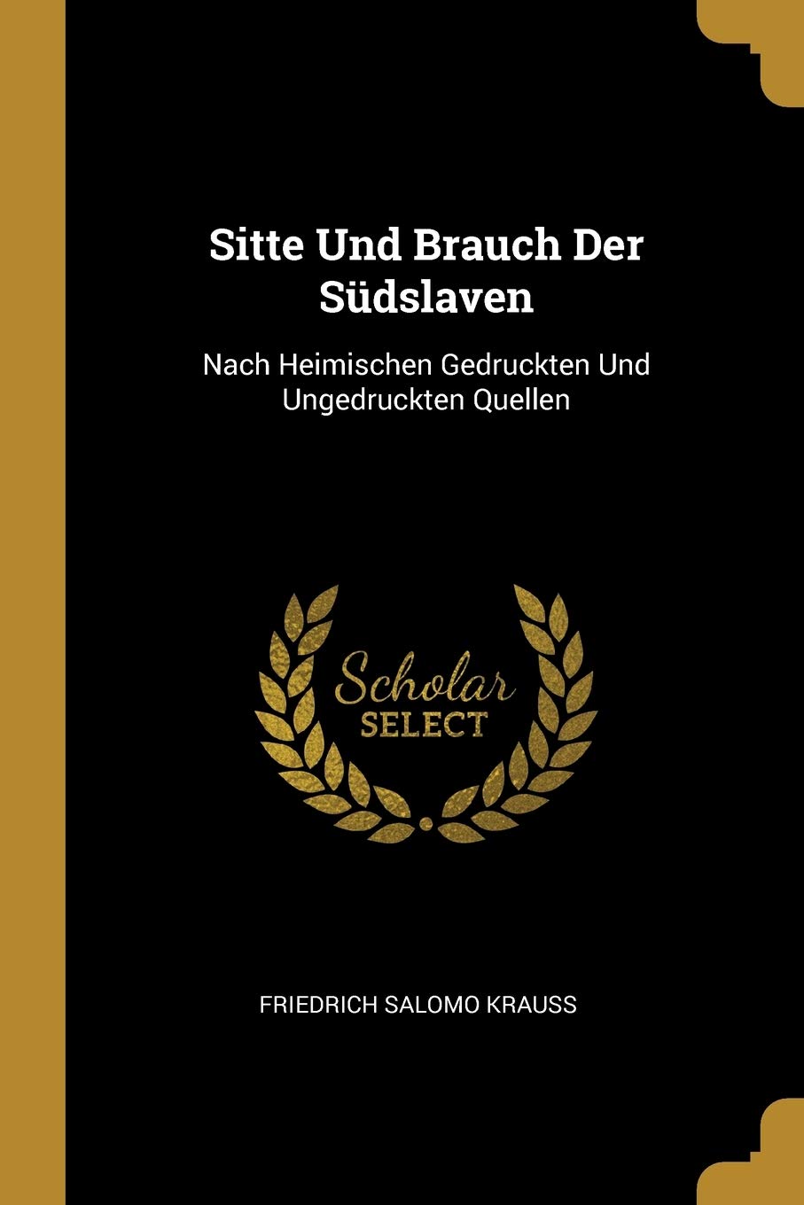 Sitte Und Brauch Der Sdslaven: Nach Heimischen Gedruckten Und Ungedruckten Quellen Contemporary literature Books